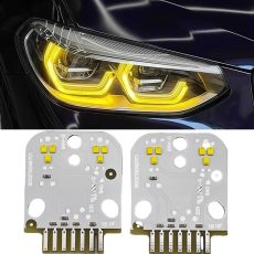 Set module Angel Eyes DRL CSL Style Galben BMW X3 G01, X4 G02 - 63117466107, 7466107, 6002TZ0235, 63117466108, 7466108, 6002TZ0236