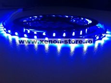 Banda led albastra 60 leduri 3528/metru, 12V, rezistenta la apa, la rola de 5 metri BL60SMD-12V-ALBASTRU