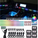   Kit lumini ambientale Symphony wireless cu LED, Acrilice 18 in 1 - Portiere, bord, manere cu banda transparenta - AMB04-CLEAR