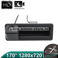 Camera marsarier HD, unghi 170 grade, cu StarLight Night Vision pentru E39, E60, E90, E70 pe manerul de portbagaj - FA936