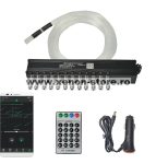   Kit Fibra Optica 3W efect stele cazatoare / meteorit, Alb, 12 canale, 60 fire la 2M - STAR1