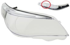 Sticla far dreapta pentru BMW Seria 5 E60/E61 far Xenon cu adaptiv (2004-2007) - HCE60-0407-H-DREAPTA