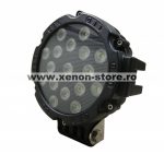   Proiector LED Auto Offroad 51W/12V-24V, 3740 Lumeni, Negru, Spot Beam 30 Grade