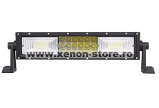 LED Bar Auto Curbat 216W, leduri pe 3 randuri, 12V-24V, 15120 Lumeni, 13,5"/34,2 cm, Combo Beam 12/60 Grade