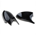   Set capace oglinzi Batman Style pentru Bmw Seria 3 E90, E91, E92, E93, Seria 1 E81, E82, E87, E88 negru lucios - BMC01