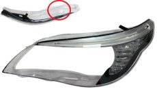 Sticla far stanga pentru BMW Seria 5 E60/E61 LCI far Xenon cu adaptiv (2007-2010) - HCE601-H-STANGA
