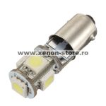 Led auto BAX9S Canbus cu 5 SMD