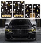   Set module Galbene CSL Style Angel Eyes DRL BMW Seria 7 G11, G12 Facelift 2019-2022 - 63119498407, 63119498408, 63119498409, 63119498410, 9498407, 9498408, 9498409, 9498410