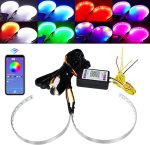   Set 2 benzi LED Devil Eyes RGB multicolore cu aplicatie de pe telefonul mobil DEVIL-RGB02