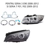   Set 2 rame adaptoare la lupe Hella G5 pentru BMW Seria 3 E90, Seria 7 F01, F02 - pentru farurile adaptive - HPB-Z01