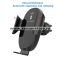 Suport auto grila ventilatie + ventuza 10W motorizat cu incarcare wireless Qi Standard Fast Charge Type-C - CWCPH-D3