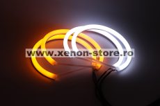 Kit Angel Eyes LED COTTON cu Semnalizare pentru BMW X3 E83 - 2x106mm semi + 2x131mm