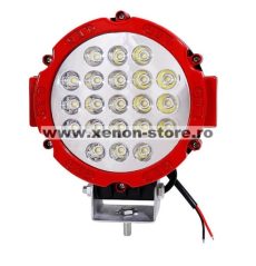Proiector LED Auto Offroad 63W/12V-24V, 4410 LM, Rosu, Spot Beam 30 Grade