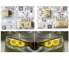 Set 4 module galbene CSL Style Angel Eyes DRL pentru BMW Seria 3 GT F34 LCI - 63117470425 / 63117493235 / 63117470426, 63117493236