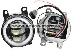 Set 2 proiectoare ceata LED Dacia, Renault, Nissan cu angel eyes, lumina alb+galben, diamentru 3" / 90mm, 30W, 12/24V, carcasa aluminiu, mufa H11, H8 - FG-AWYD Set 2 proiectoare ceata LED Dacia, Renault, Nissan cu angel eyes, lumina alb+galben, diamentru 3" / 90mm, 30W, 12/24V, carcasa aluminiu, mufa H11, H8 - FG-AWYD