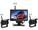  Kit marsarier wireless cu 2 camere si display de 9" 12V~24V, pentru Camioane, Autocare, Bus-uri - BUS2
