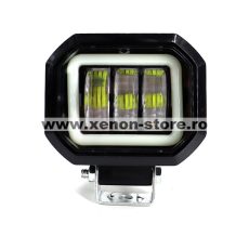 Proiector LED cu Angel Eyes Offroad Auto, Moto, ATV 30W 2700LM DC 10-60 - KWD30W