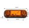 Lampa gabarit auto cu LED 12V-24V Portocalie - 104-Amber