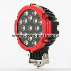 Proiector LED Auto Offroad 51W/12V-24V, 3740 Lumeni, Rosu, Spot Beam 30 Grade