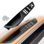   Panou / maner portiera sofer, cu oglinzi rabatabile pentru BMW Seria 3 E90/E91, negru, 37,5 cm - MHE90HL-0512B (Black)