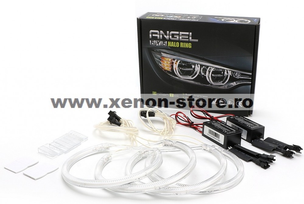 Kit Angel Eyes CCFL Galben OEM pentru BMW E46 Compact - 2x10